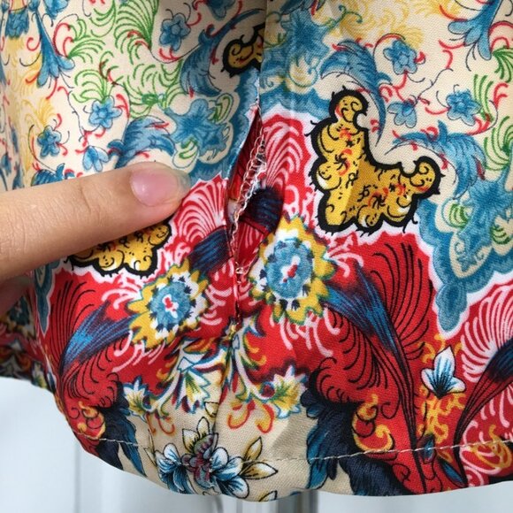 Anthropologie Kas New York Winterstar Boho Kaleidoscope Blouse Sz 2 Multicolor - Picture 5 of 15